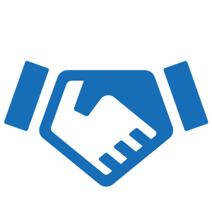 handshake icon blue transparent