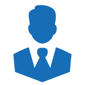 man in suit icon blue transparent