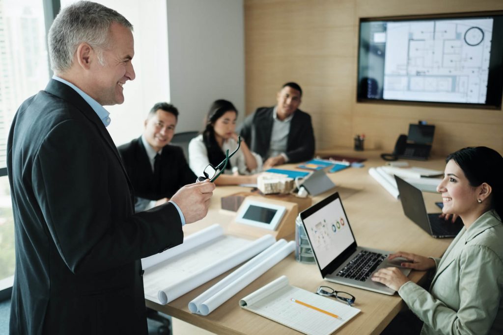 executives working in conference room